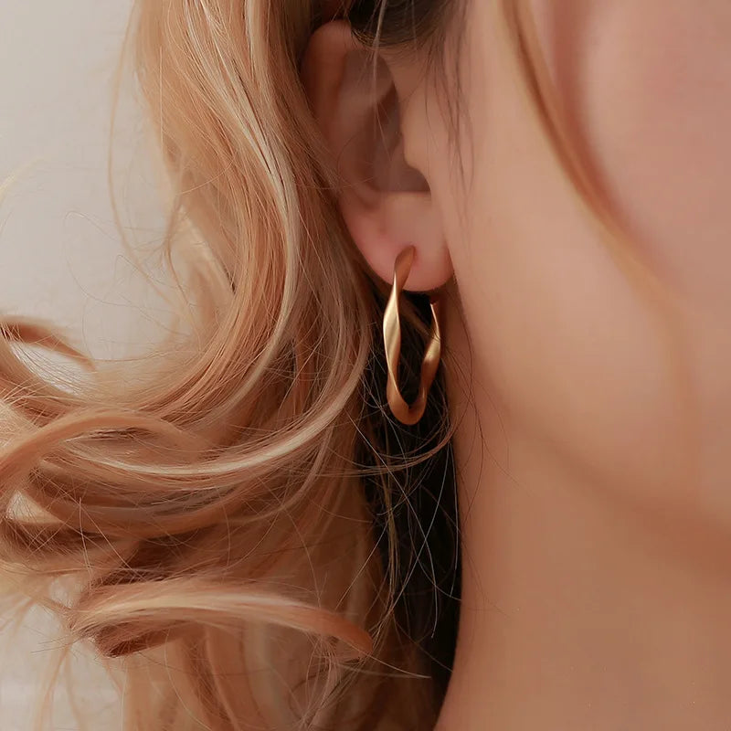 Geometric Shimmer Drop Earrings