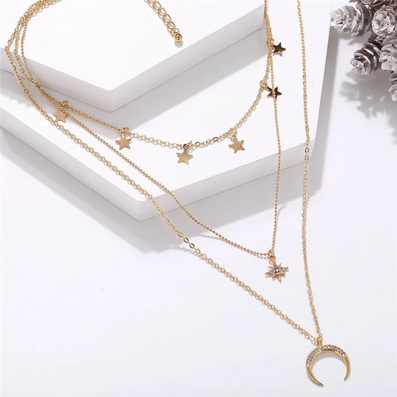 Cosmic Serenity Multilayer Necklace