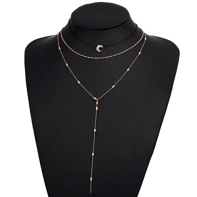 Celestial Moonlight Multilayer Necklace