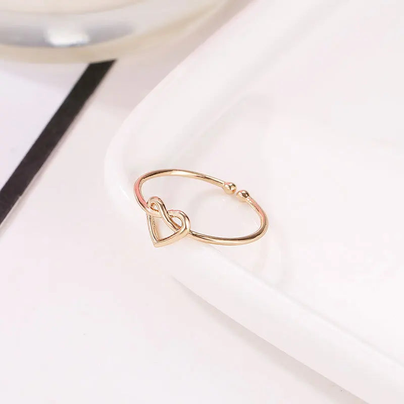 Midnight Rose Heart Ring